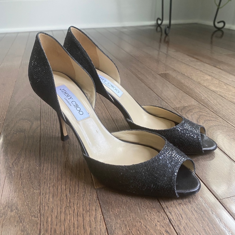 Jimmy Choo glittery heels